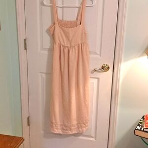 Peach cotton sundress Size M, adjustable straps